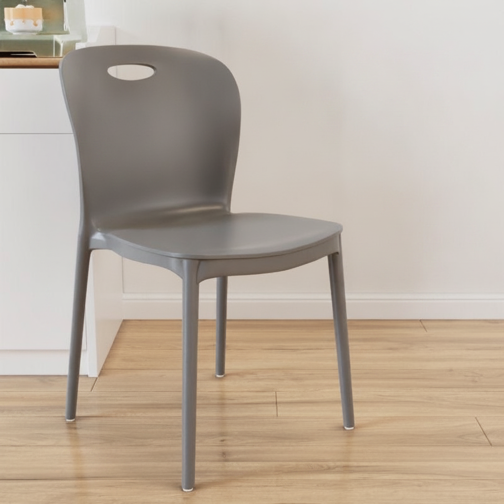 Silla nórdica apilable con descansabrazos para comedor - 5