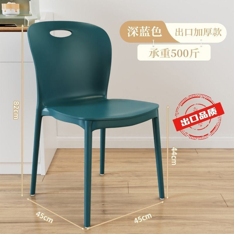 Silla nórdica apilable con descansabrazos para comedor - 6