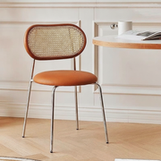 Silla de Comedor Estilo Ratán Nórdico con Cojín - 1