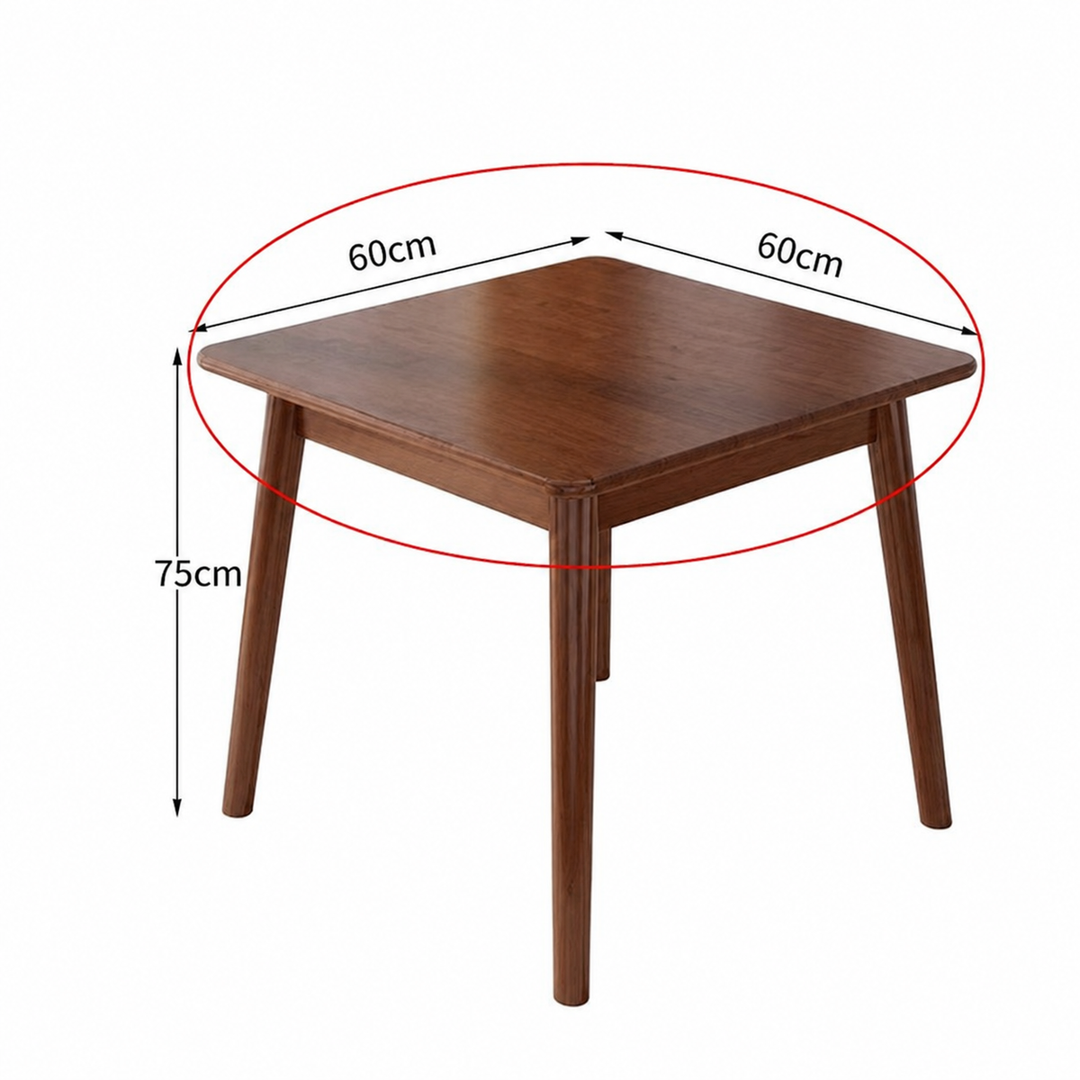 Mesa cuadrada de madera maciza estilo nórdico + sillas