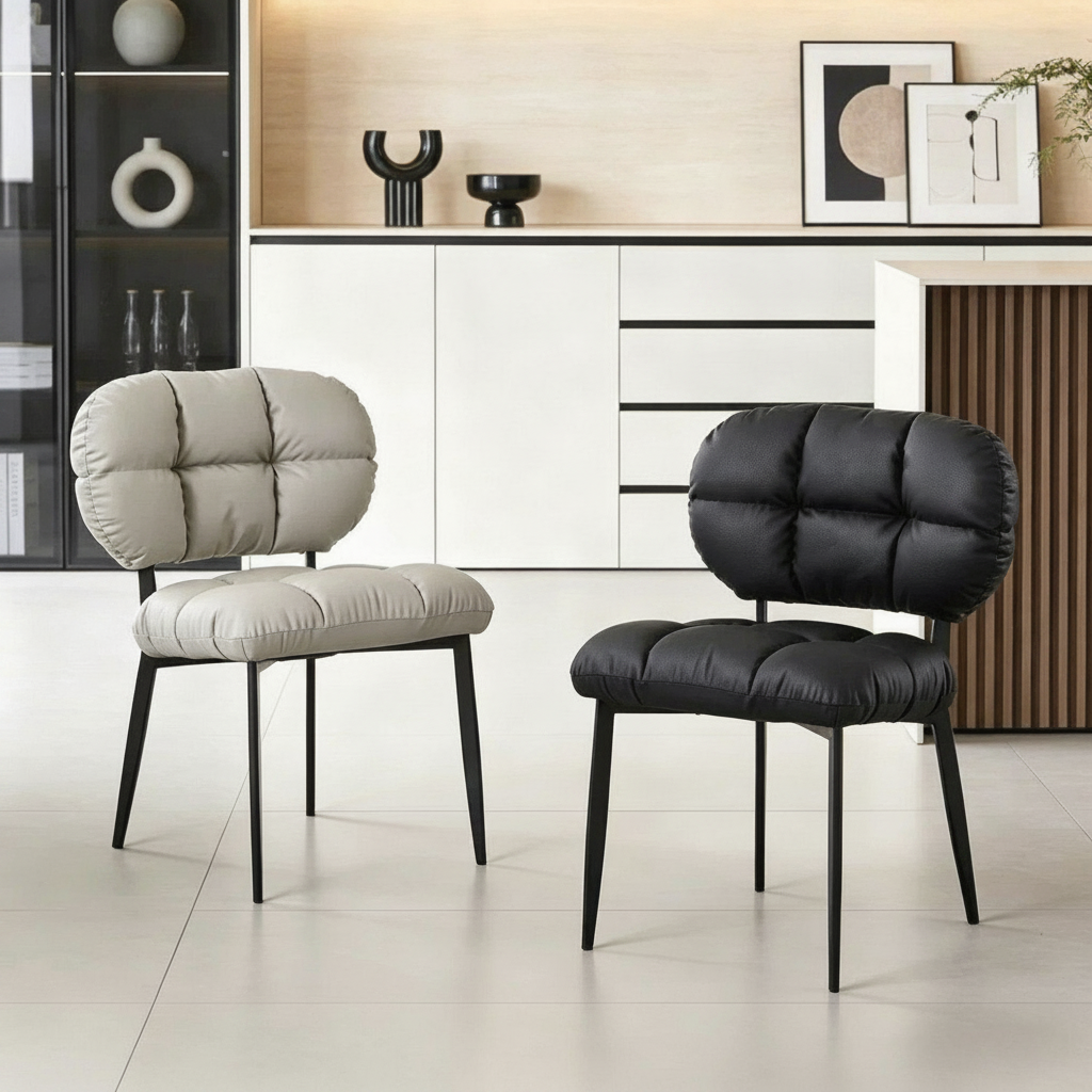 Silla de Comedor Minimalista con Cojín Suave Nube - 1
