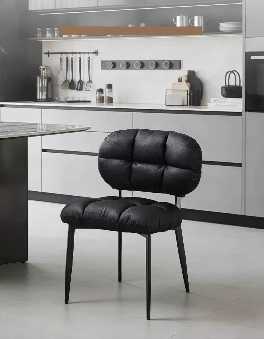 Silla de Comedor Minimalista con Cojín Suave Nube - 12