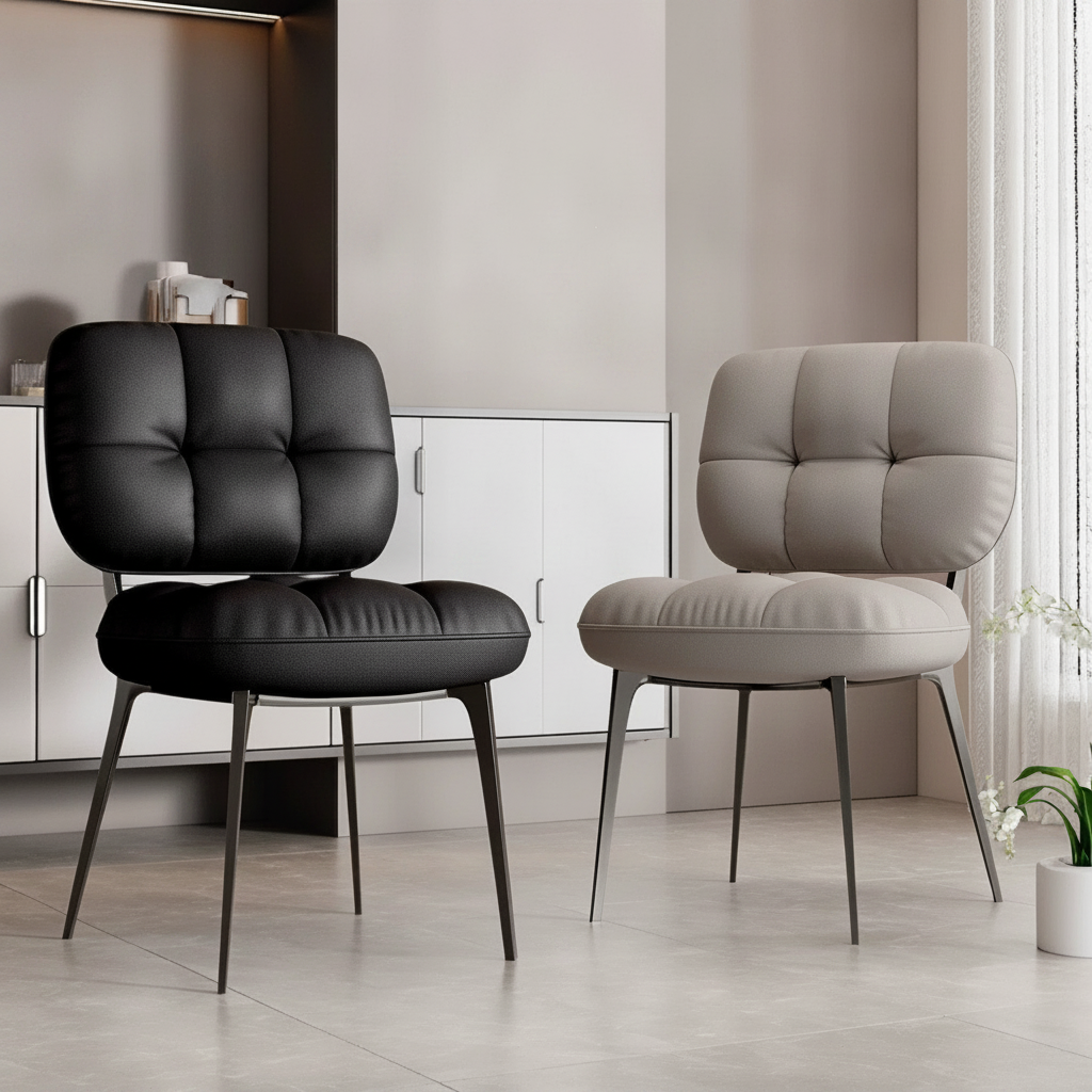 Silla de Comedor Minimalista con Cojín Suave Nube - 3