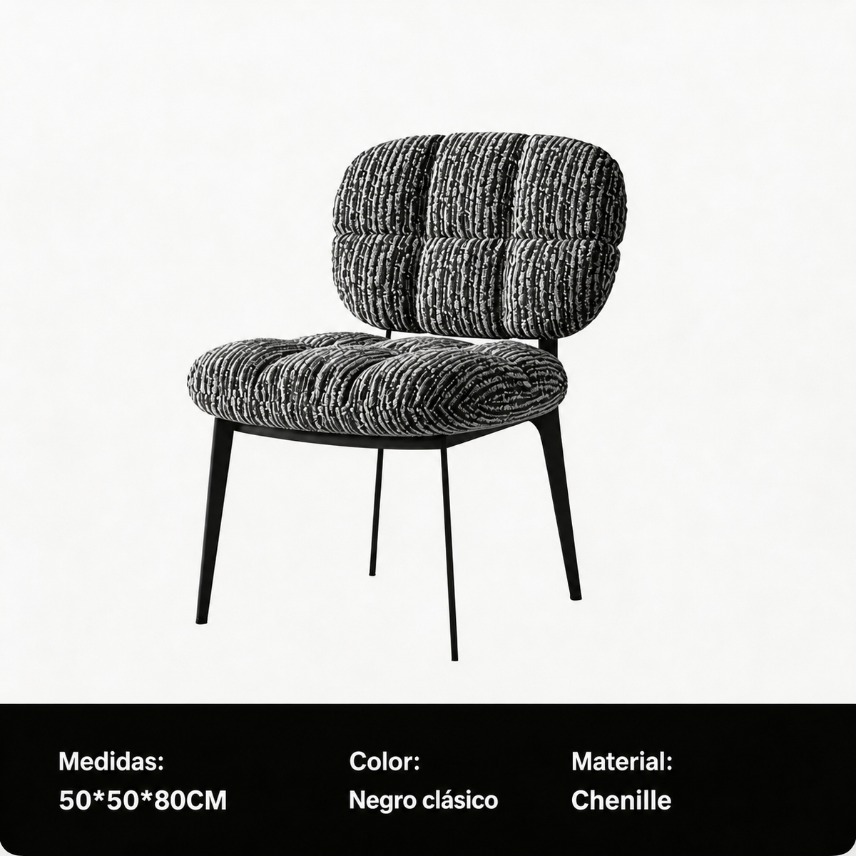 Silla de Comedor Minimalista con Cojín Suave Nube