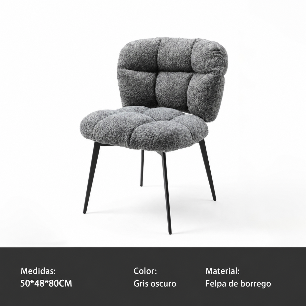 Silla de Comedor Minimalista con Cojín Suave Nube