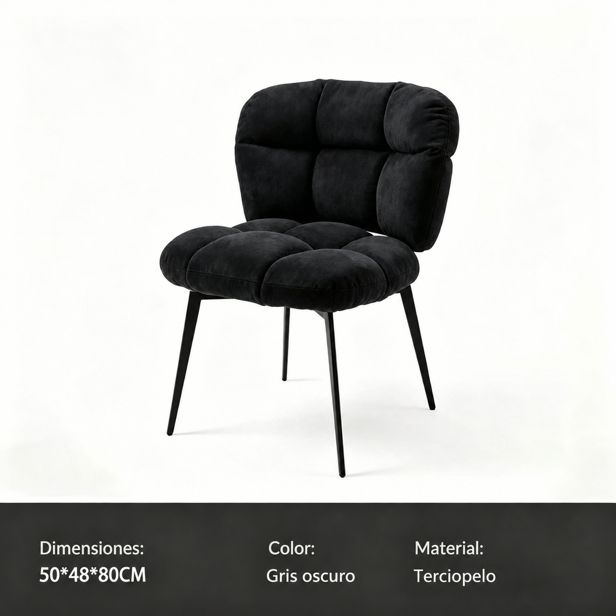 Silla de Comedor Minimalista con Cojín Suave Nube