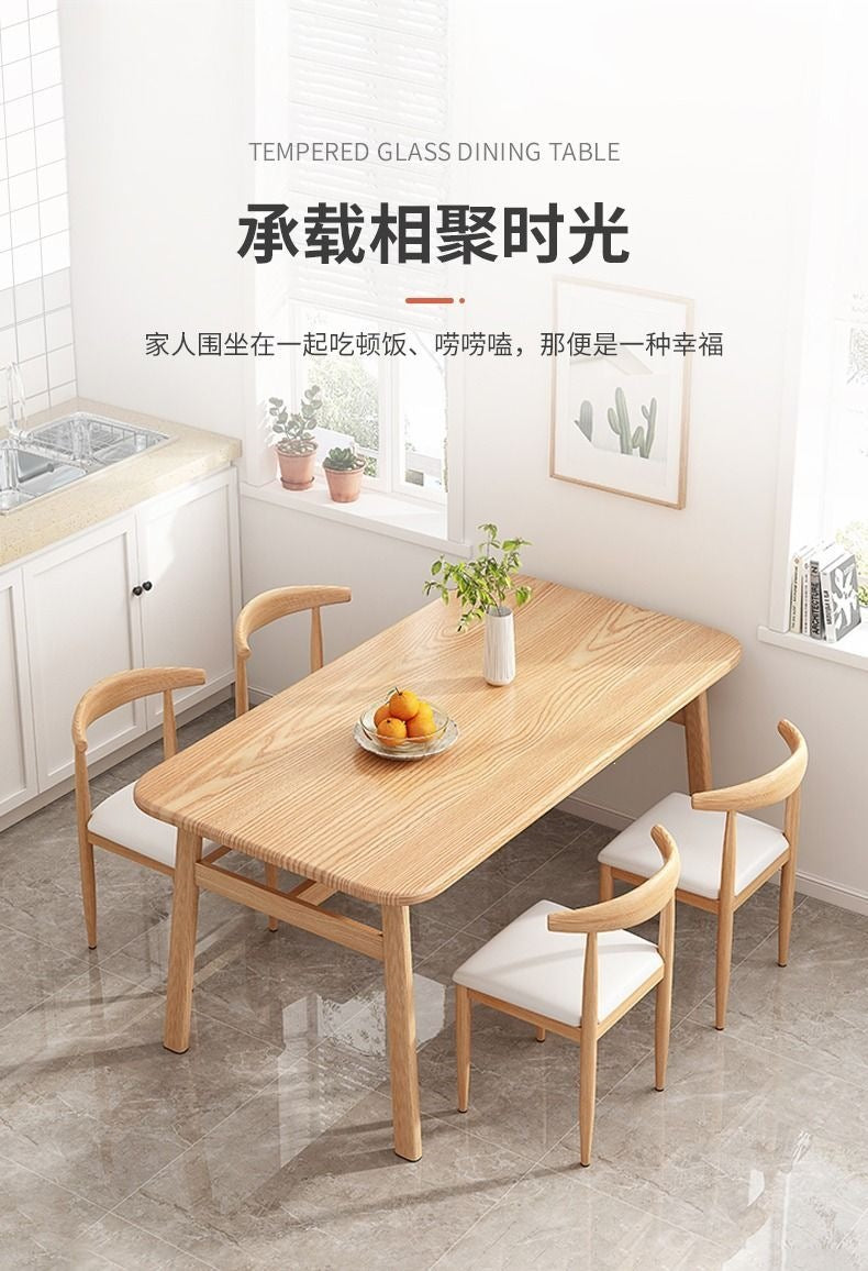Comedor nórdico minimalista 4 a 8 personas mesa y sillas - 12