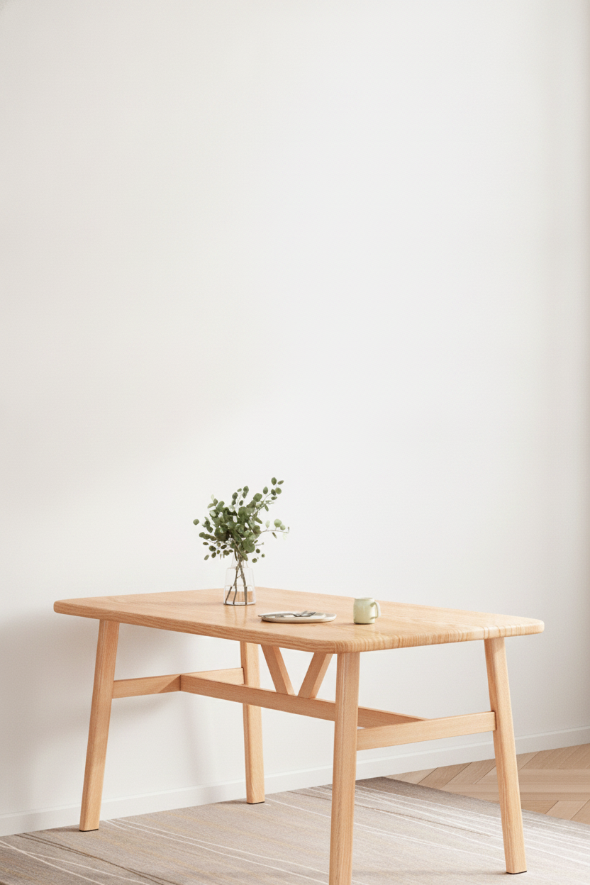 Comedor nórdico minimalista 4 a 8 personas mesa y sillas - 13