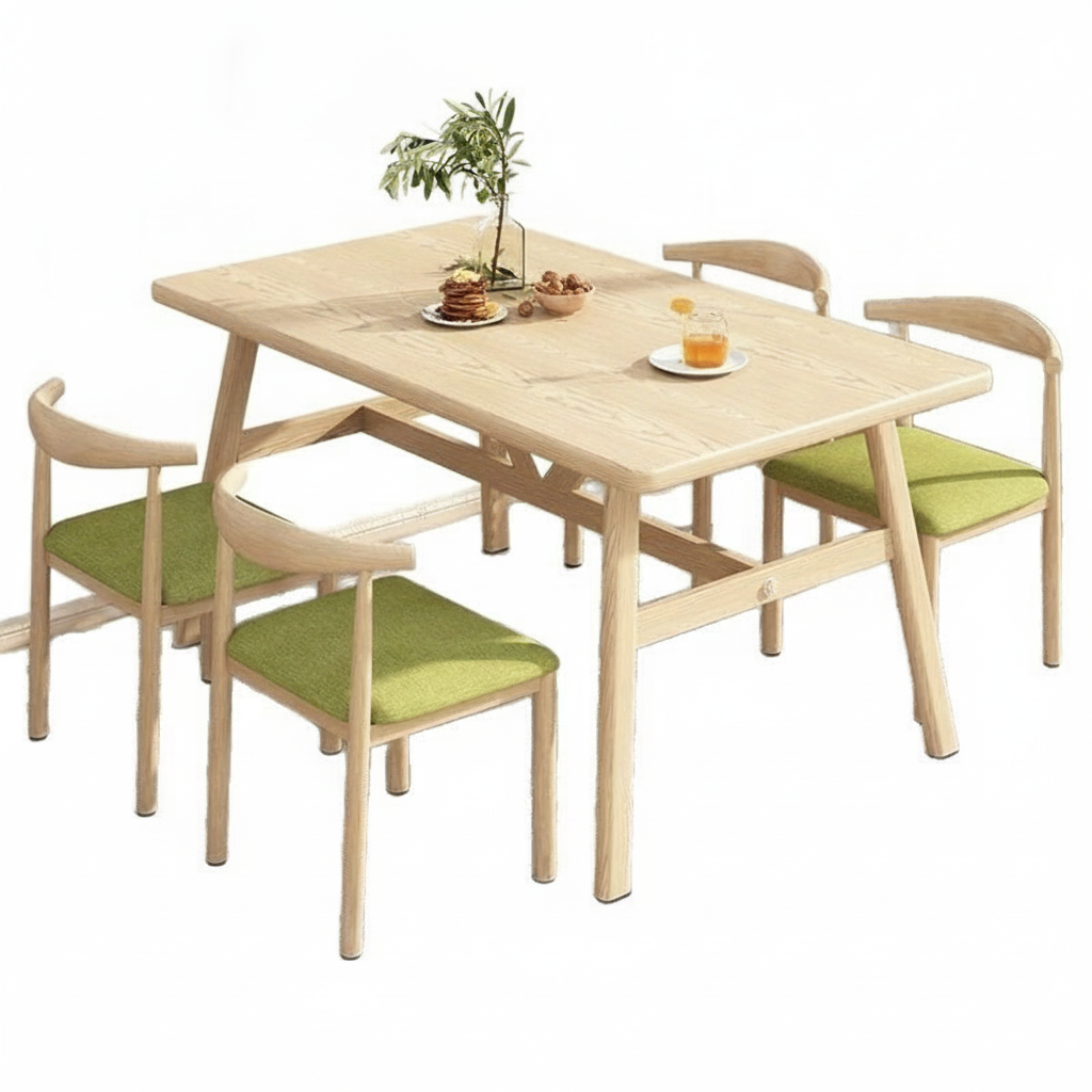 Comedor nórdico minimalista 4 a 8 personas mesa y sillas - 5