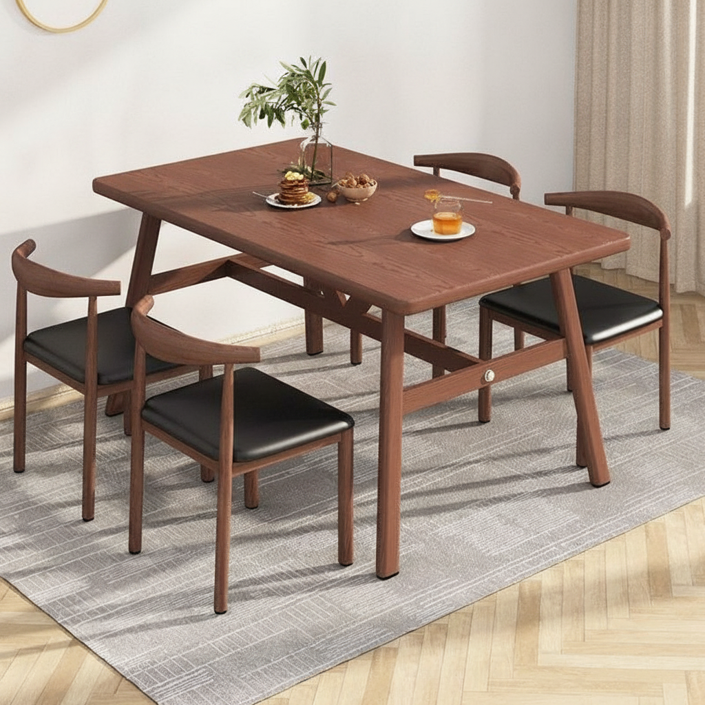 Comedor nórdico minimalista 4 a 8 personas mesa y sillas - 7