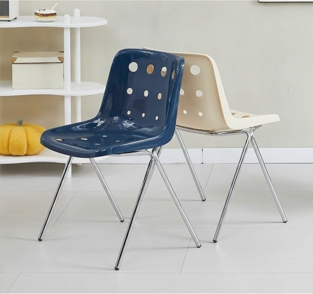 Silla Queso Vintage con Respaldo de Metal | Estilo Aesthetic - 14