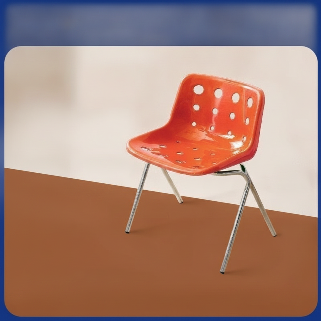 Silla Queso Vintage con Respaldo de Metal | Estilo Aesthetic - 7