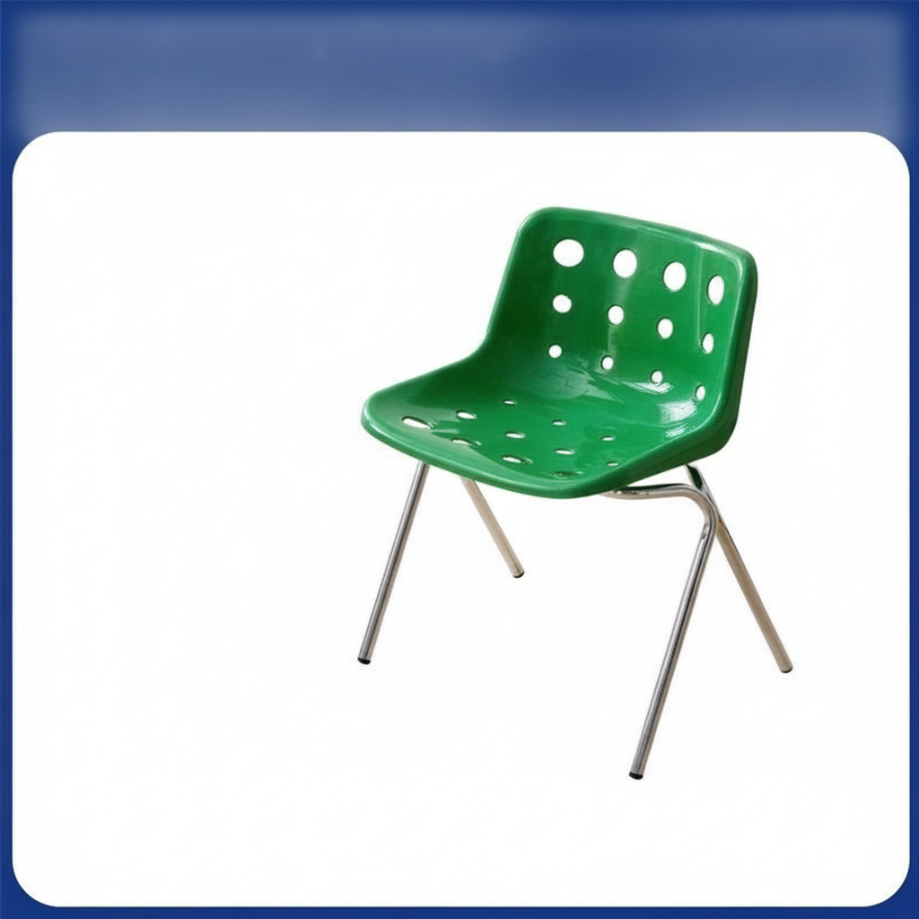 Silla Queso Vintage con Respaldo de Metal | Estilo Aesthetic - 9