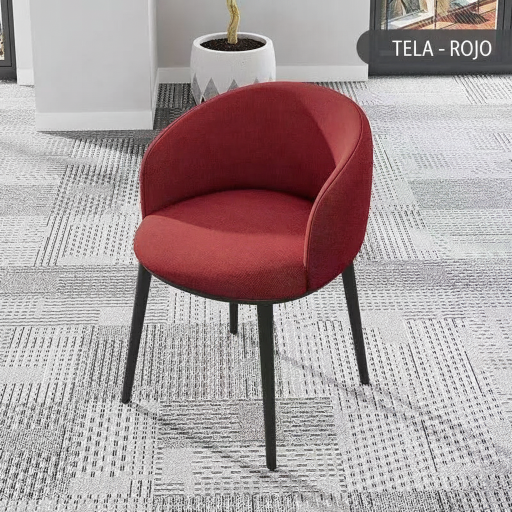 Silla Nórdica con Respaldo Tapizado y Brazos – Comedor - 14