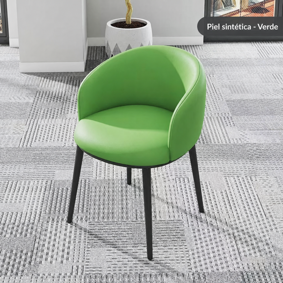 Silla Nórdica con Respaldo Tapizado y Brazos – Comedor - 16