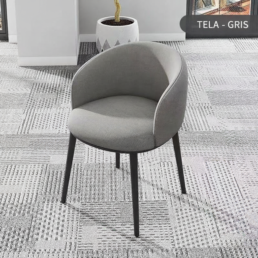 Silla Nórdica con Respaldo Tapizado y Brazos – Comedor - 2