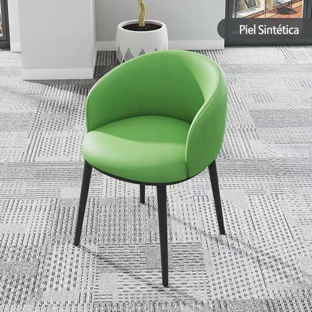 Silla Nórdica con Respaldo Tapizado y Brazos – Comedor - 3