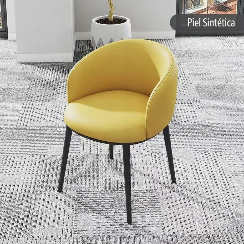 Silla Nórdica con Respaldo Tapizado y Brazos – Comedor - 7