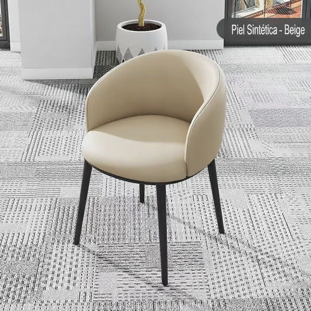 Silla Nórdica con Respaldo Tapizado y Brazos – Comedor - 10