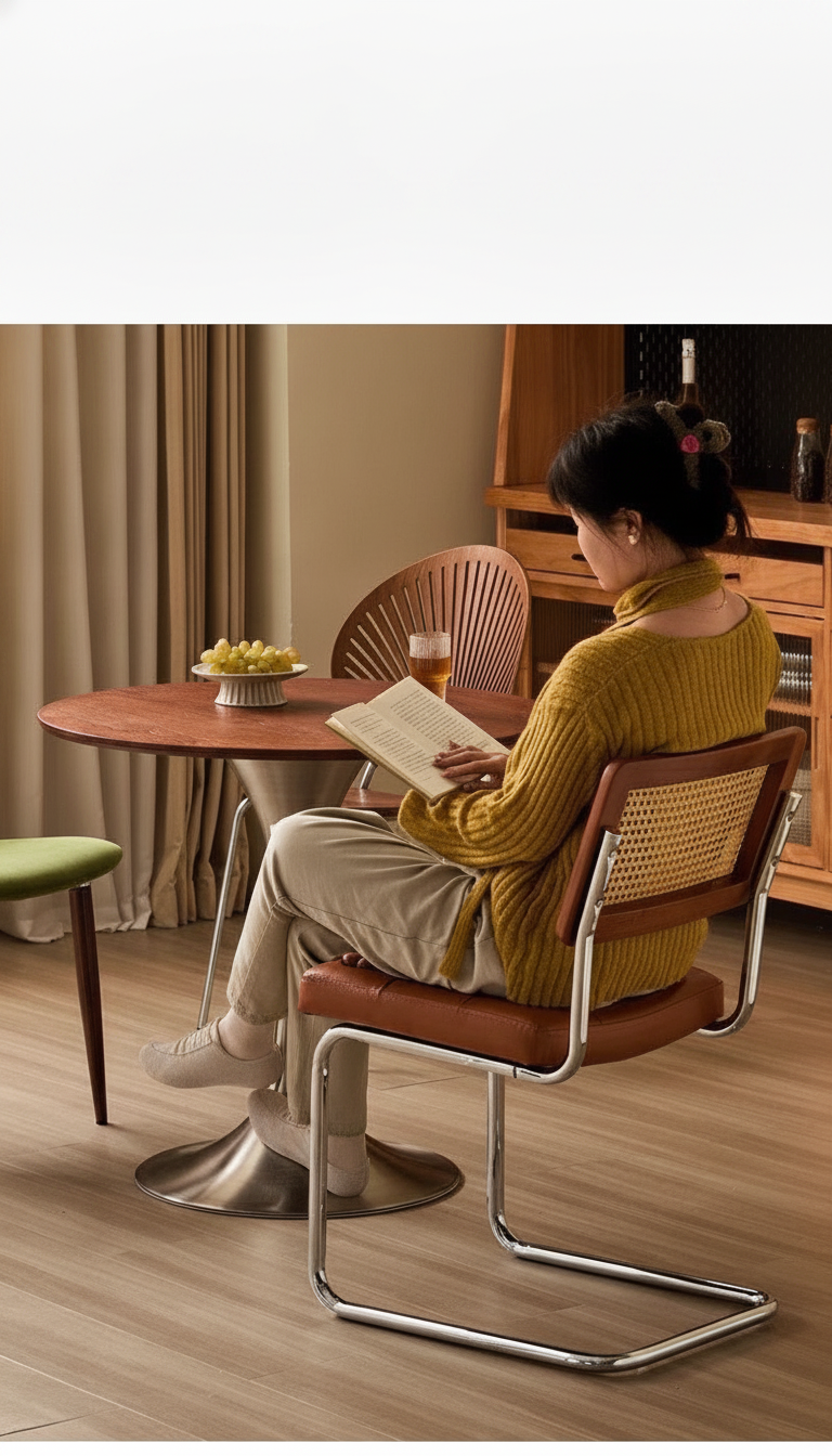 Silla retro estilo rattan para comedor y terraza - 14
