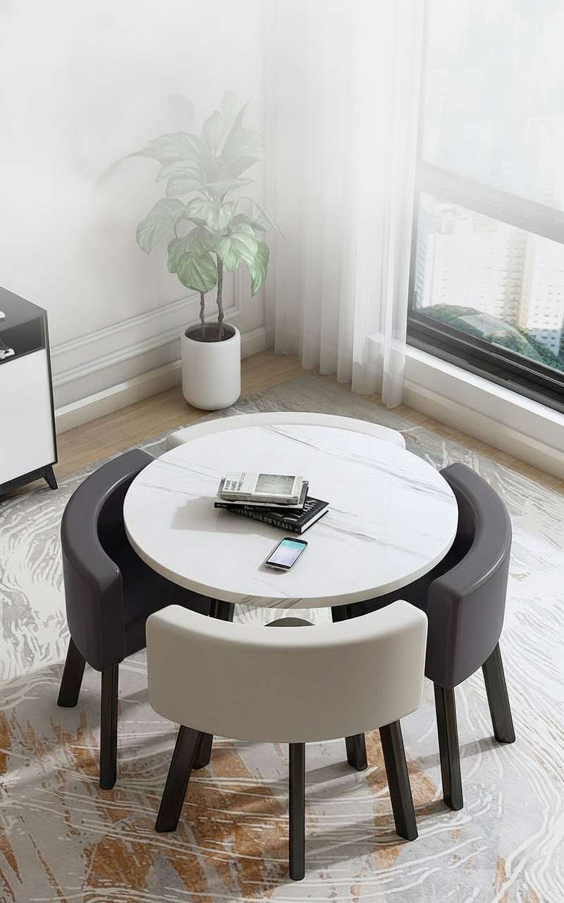 Juego de comedor 1 mesa + 4 sillas estilo italiano - 11