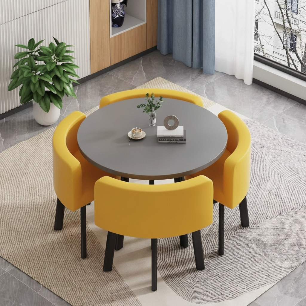 Juego de comedor 1 mesa + 4 sillas estilo italiano - 9