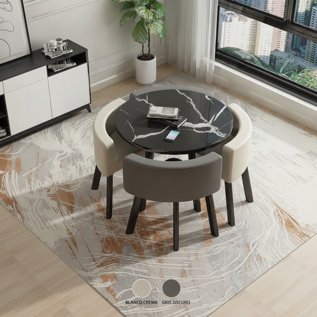 Juego de comedor 1 mesa + 4 sillas estilo italiano - 10