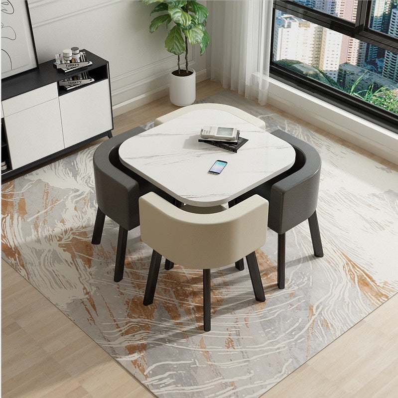 Juego de comedor 1 mesa + 4 sillas estilo italiano