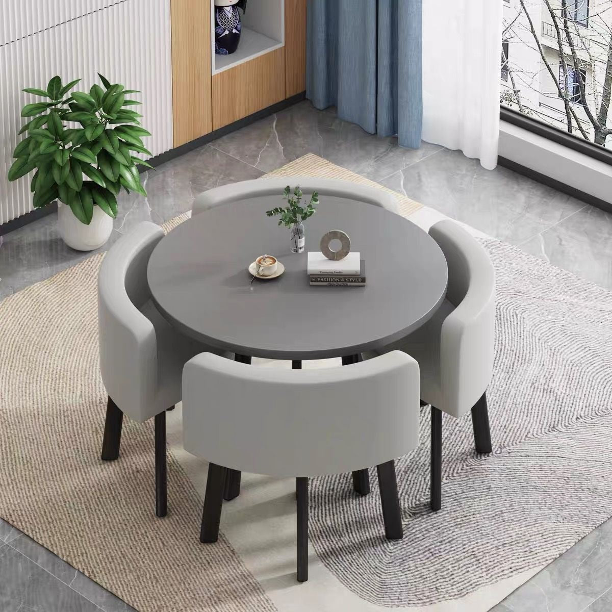 Juego de comedor 1 mesa + 4 sillas estilo italiano