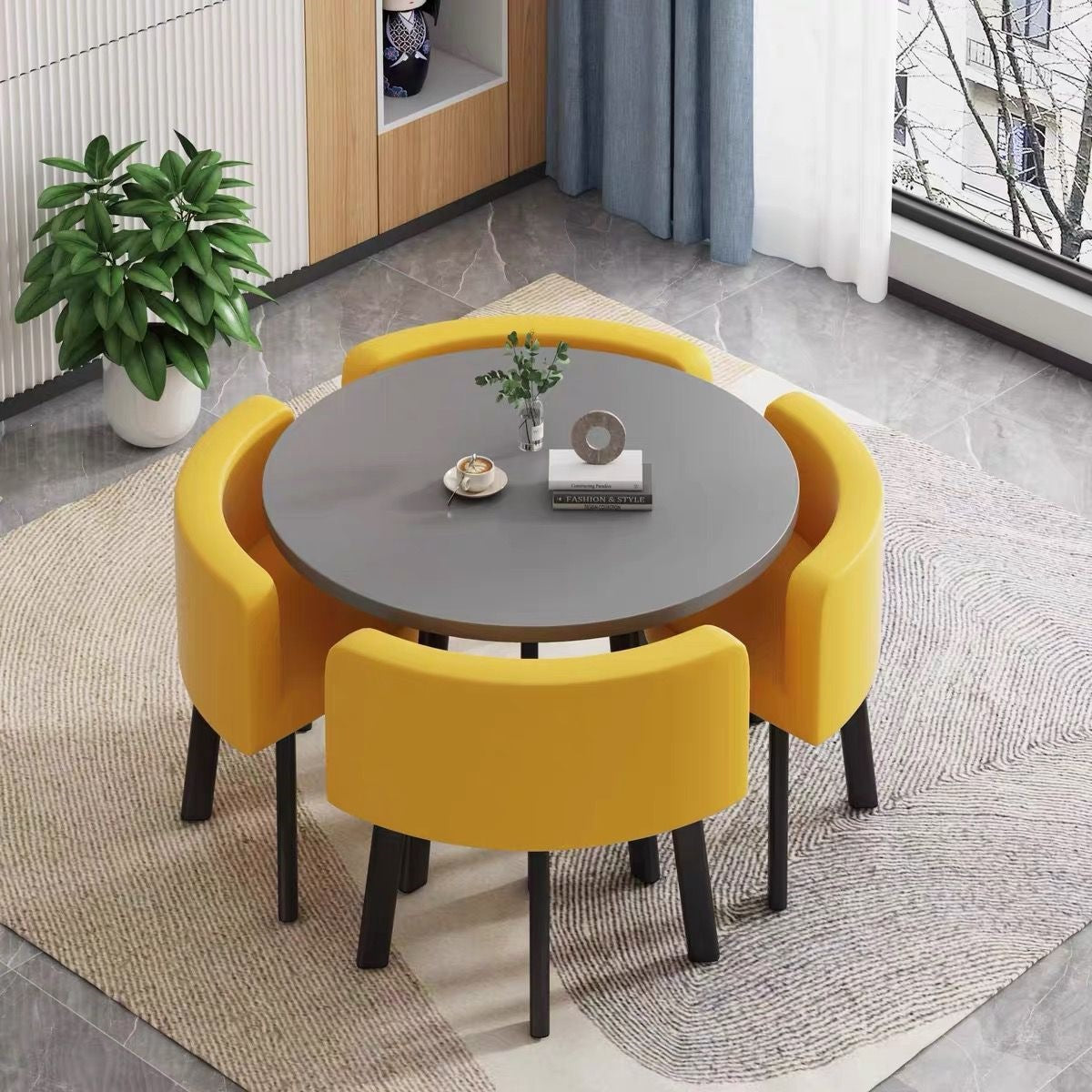 Juego de comedor 1 mesa + 4 sillas estilo italiano