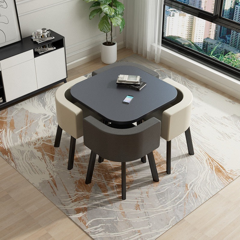 Juego de comedor 1 mesa + 4 sillas estilo italiano