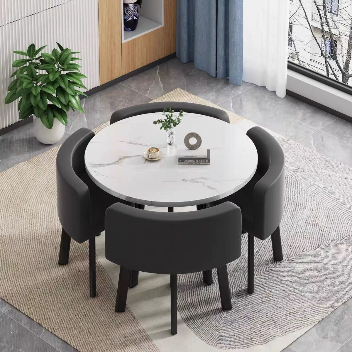 Juego de comedor 1 mesa + 4 sillas estilo italiano