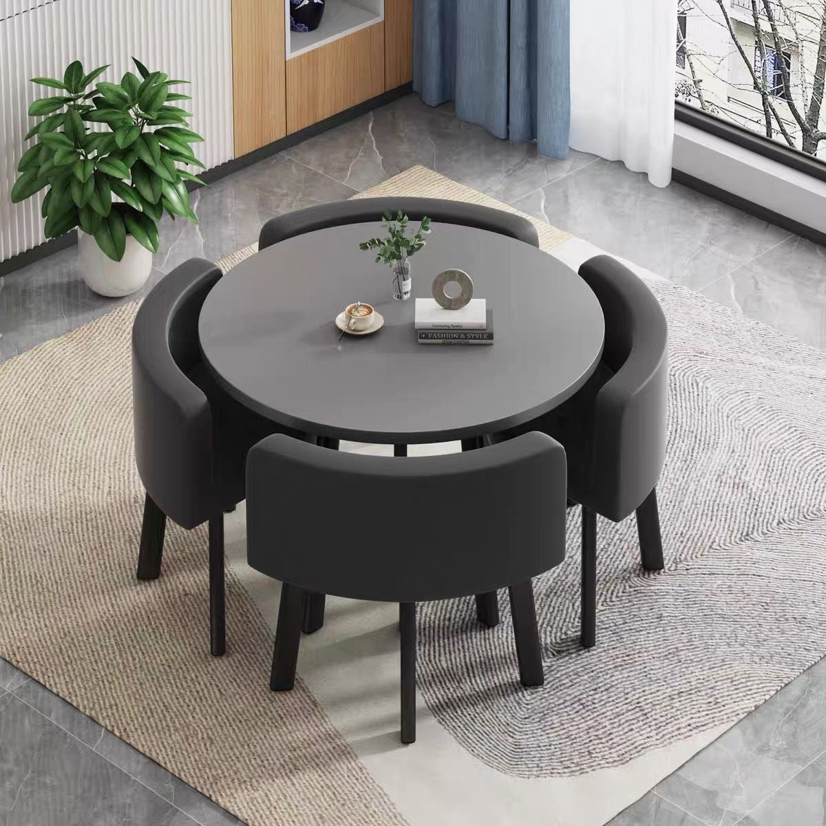 Juego de comedor 1 mesa + 4 sillas estilo italiano