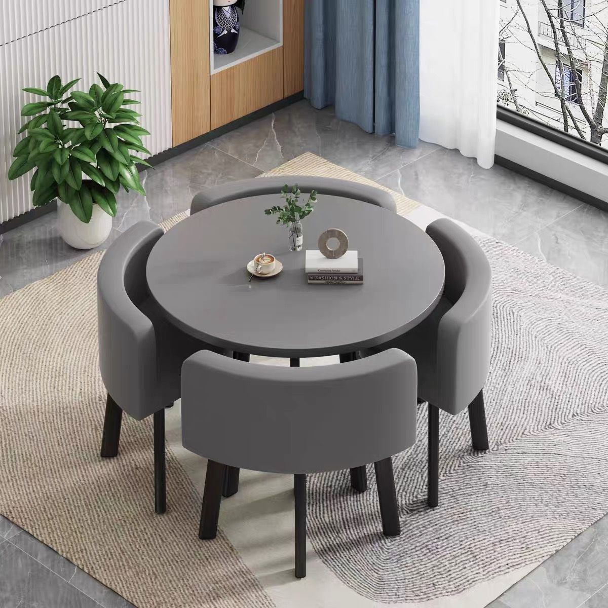 Juego de comedor 1 mesa + 4 sillas estilo italiano