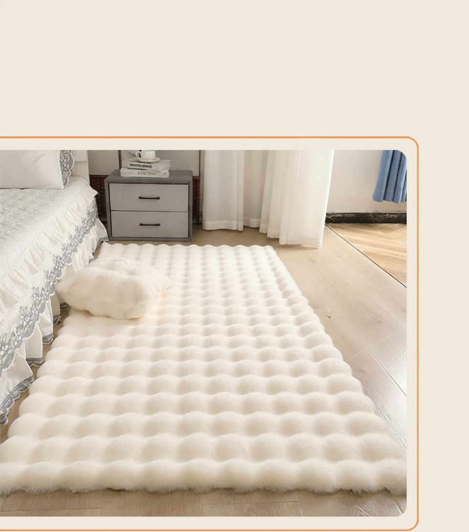 Tapete de peluche burbuja suave para recámara y sala - 11