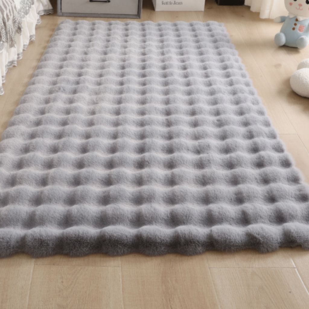 Tapete de peluche burbuja suave para recámara y sala - 3