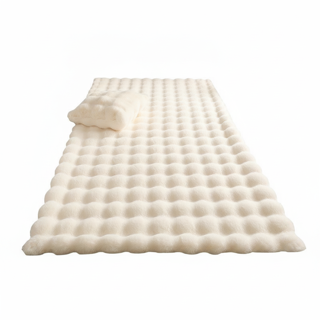 Tapete de peluche burbuja suave para recámara y sala - 4