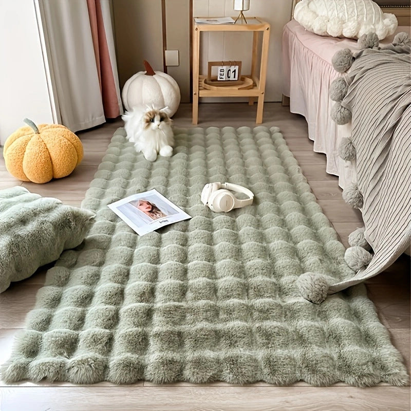 Tapete de peluche burbuja suave para recámara y sala - 6