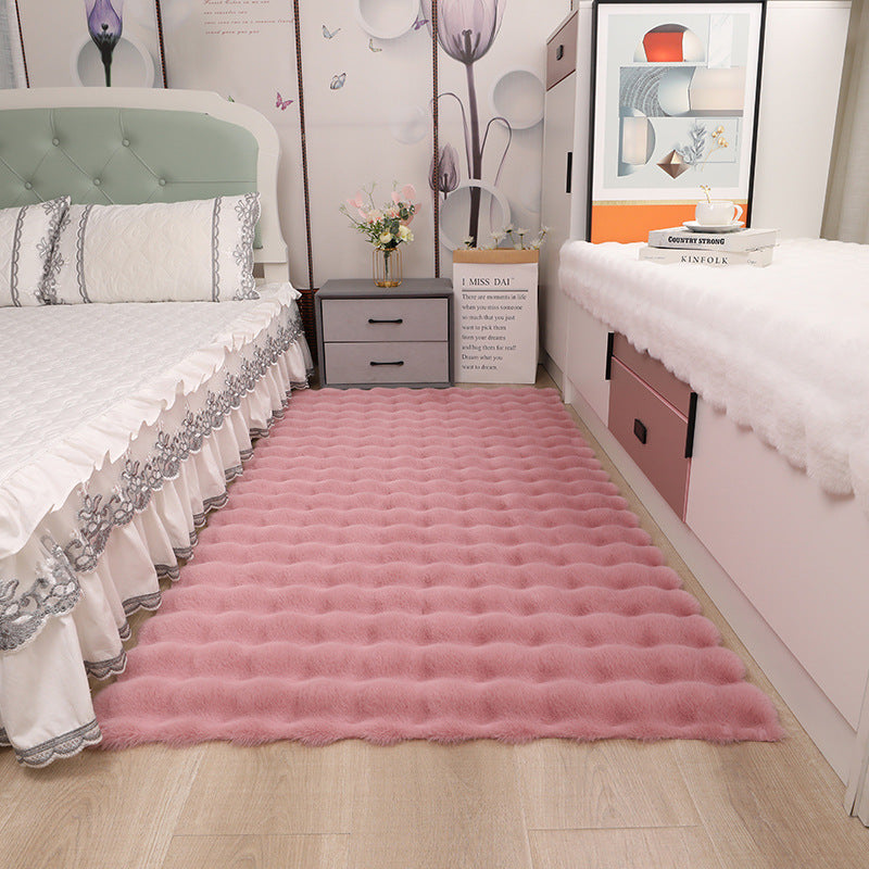 Tapete de peluche burbuja suave para recámara y sala