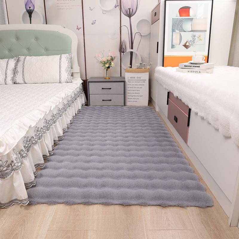 Tapete de peluche burbuja suave para recámara y sala