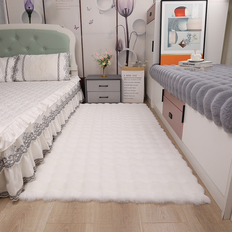 Tapete de peluche burbuja suave para recámara y sala