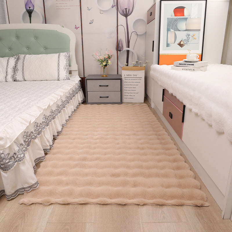 Tapete de peluche burbuja suave para recámara y sala