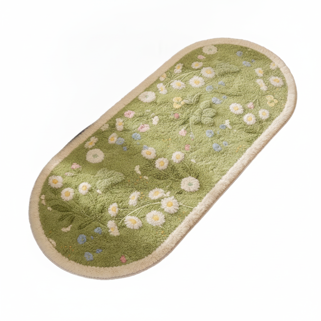 Tapete de Pie de Cama floral - 4