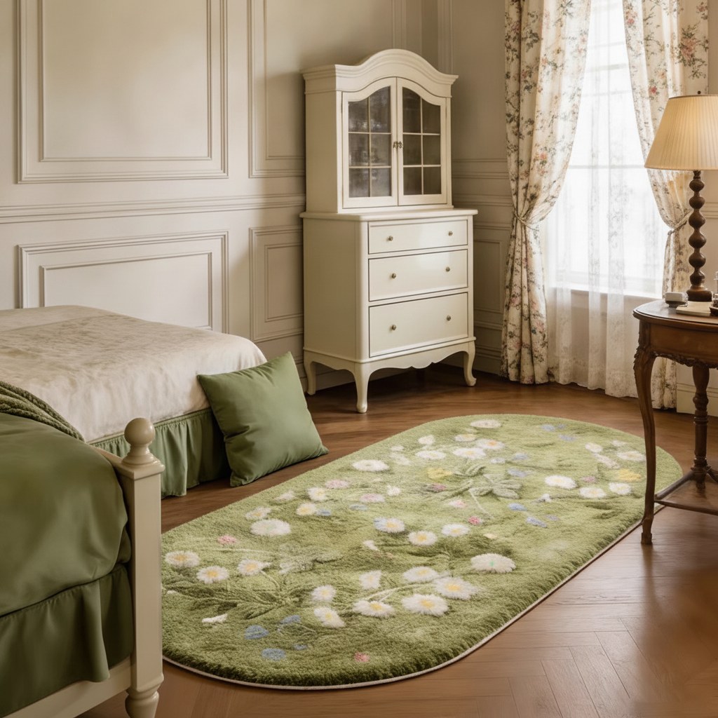 Tapete de Pie de Cama floral - 5