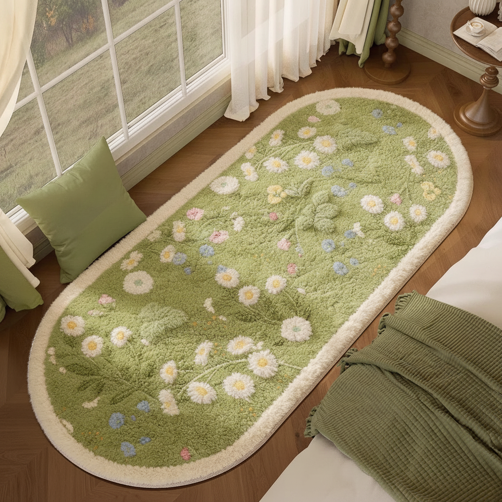 Tapete de Pie de Cama floral - 6