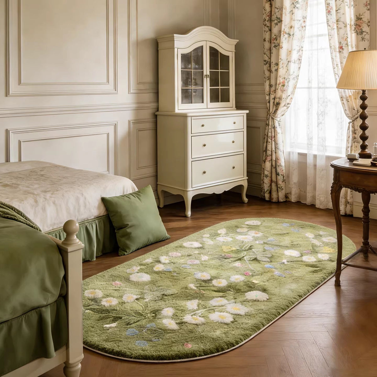 Tapete de Pie de Cama floral