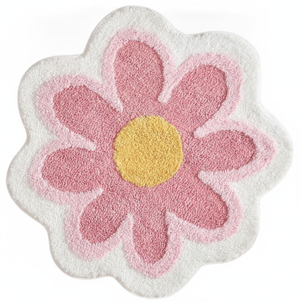 Tapete Redondo Antiderrapante Estampado Floral 40–200 cm - 5