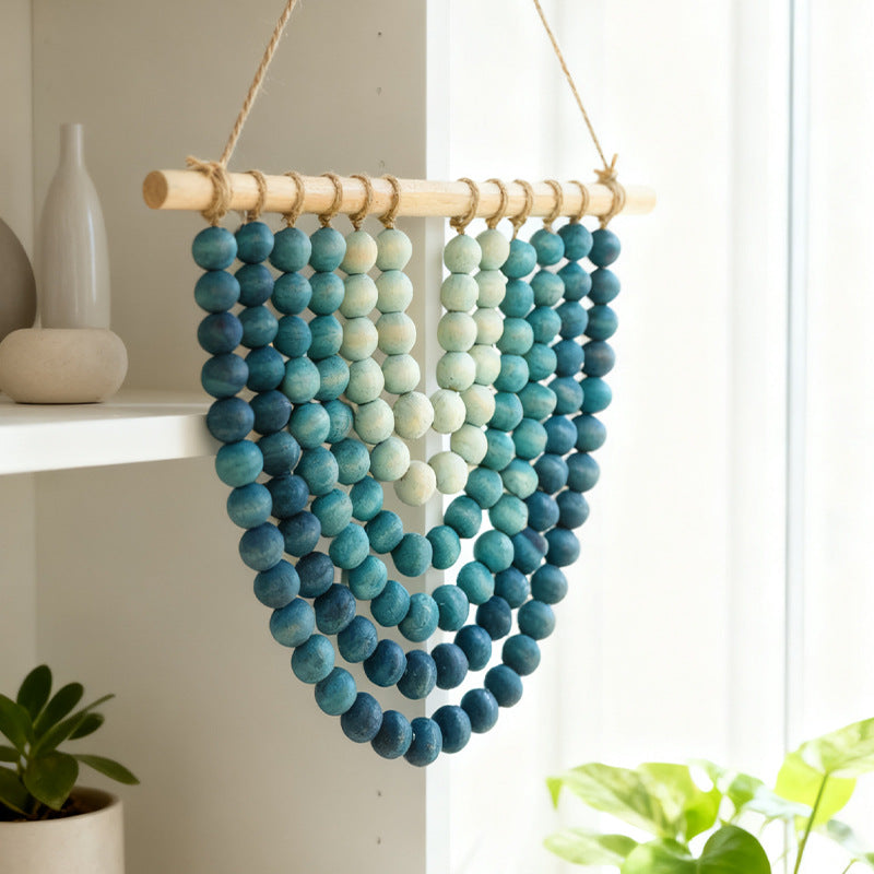 Colgante decorativo de cuentas de madera estilo nórdico - 3