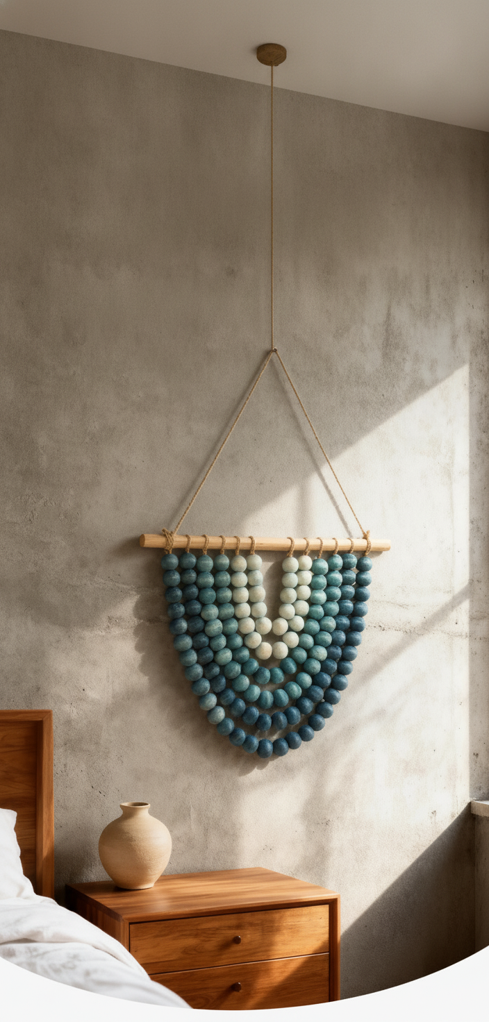 Colgante decorativo de cuentas de madera estilo nórdico - 7