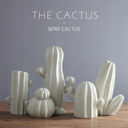 Figura de cactus de cerámica estilo nórdico - 1